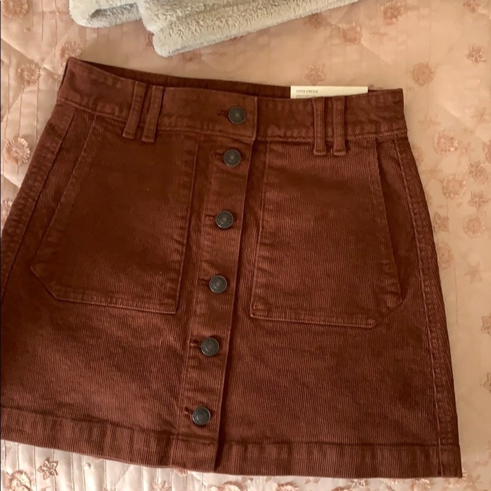 Fall Button Down Skirt